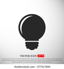 Light bulb vector icon