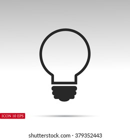 Light bulb vector icon
