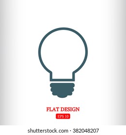 Light bulb vector icon