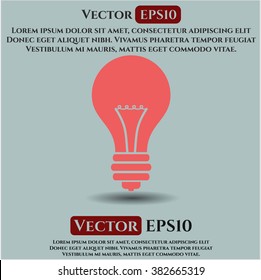 Light bulb vector icon