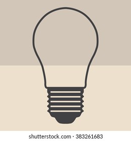 Light bulb vector icon