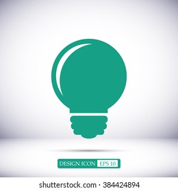 Light bulb vector icon