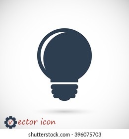 Light bulb vector icon