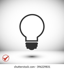 Light bulb vector icon