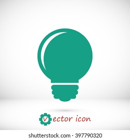 Light bulb vector icon
