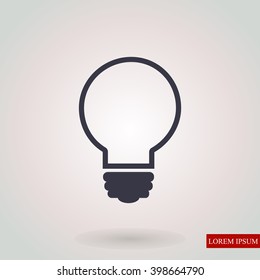 Light bulb vector icon
