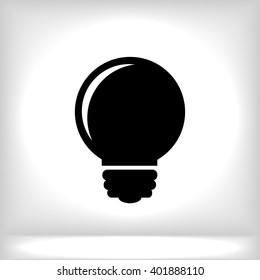 Light bulb vector icon