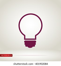 Light bulb vector icon
