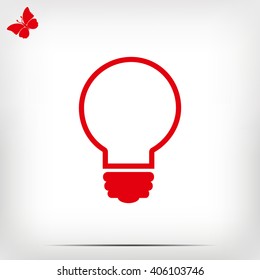 Light bulb vector icon
