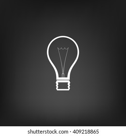 Light bulb vector icon