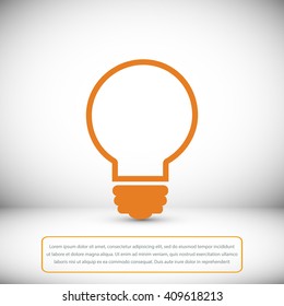 Light bulb vector icon