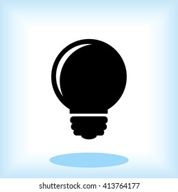 Light bulb vector icon