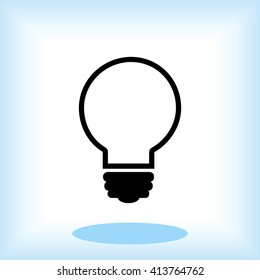 Light bulb vector icon