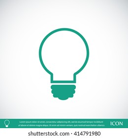 Light bulb vector icon