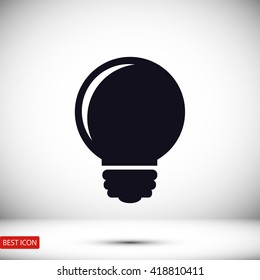 Light bulb vector icon