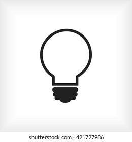 Light bulb vector icon