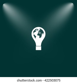 Light bulb vector icon