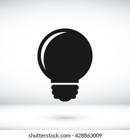 Light bulb vector icon