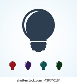 Light bulb vector icon