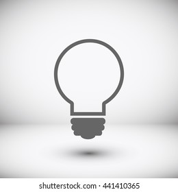 Light bulb vector icon