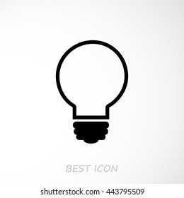 Light bulb vector icon