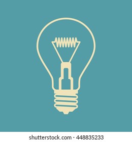 Light bulb vector icon 