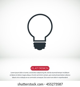 Light bulb vector icon