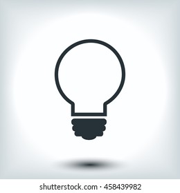 Light bulb vector icon