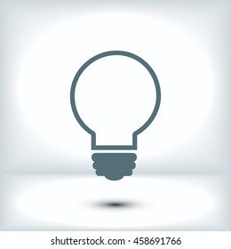 Light bulb vector icon
