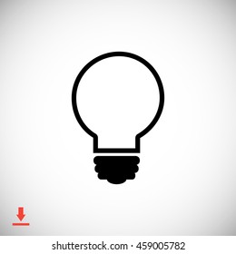 Light bulb vector icon