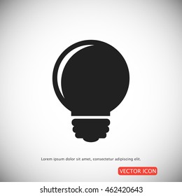 Light bulb vector icon