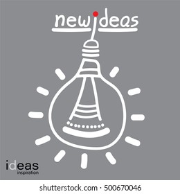 Light bulb vector icon