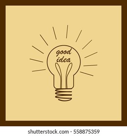 Light bulb Vector icon