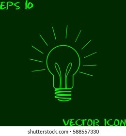 Light bulb Vector icon