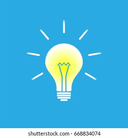 Light bulb vector icon