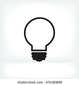 Light bulb vector icon, vector best flat icon, EPS