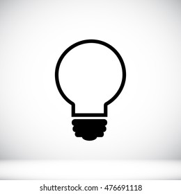 Light bulb vector icon, vector best flat, EPS