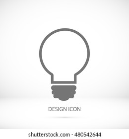 Light bulb vector icon, vector best flat icon, EPS