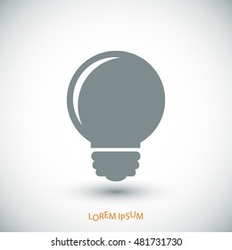 Light bulb vector icon, vector best flat icon, EPS