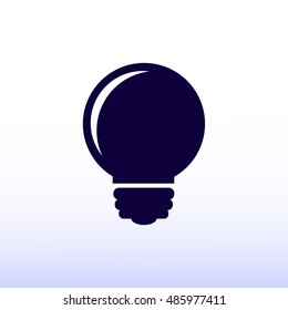 Light bulb vector icon, vector best flat icon, EPS