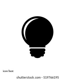Light bulb vector icon, vector best flat icon, EPS
