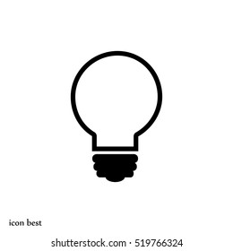 Light bulb vector icon, vector best flat icon, EPS