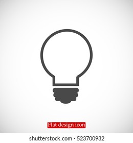 Light bulb vector icon, vector best flat icon, EPS