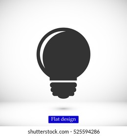 Light bulb vector icon, vector best flat icon, EPS