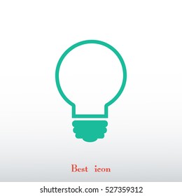 Light bulb vector icon, vector best flat icon, EPS