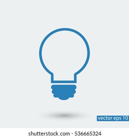 Light bulb vector icon, vector best flat icon, EPS