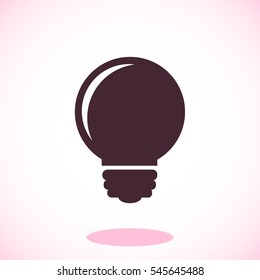 Light bulb vector icon, vector best flat icon, EPS