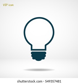 Light bulb vector icon, vector best flat icon, EPS