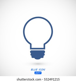 Light bulb vector icon, vector best flat icon, EPS