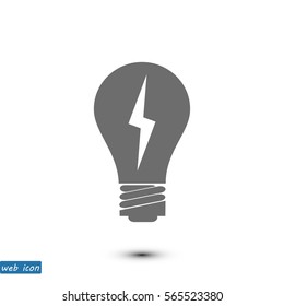 light bulb vector icon, vector best flat icon EPS 10